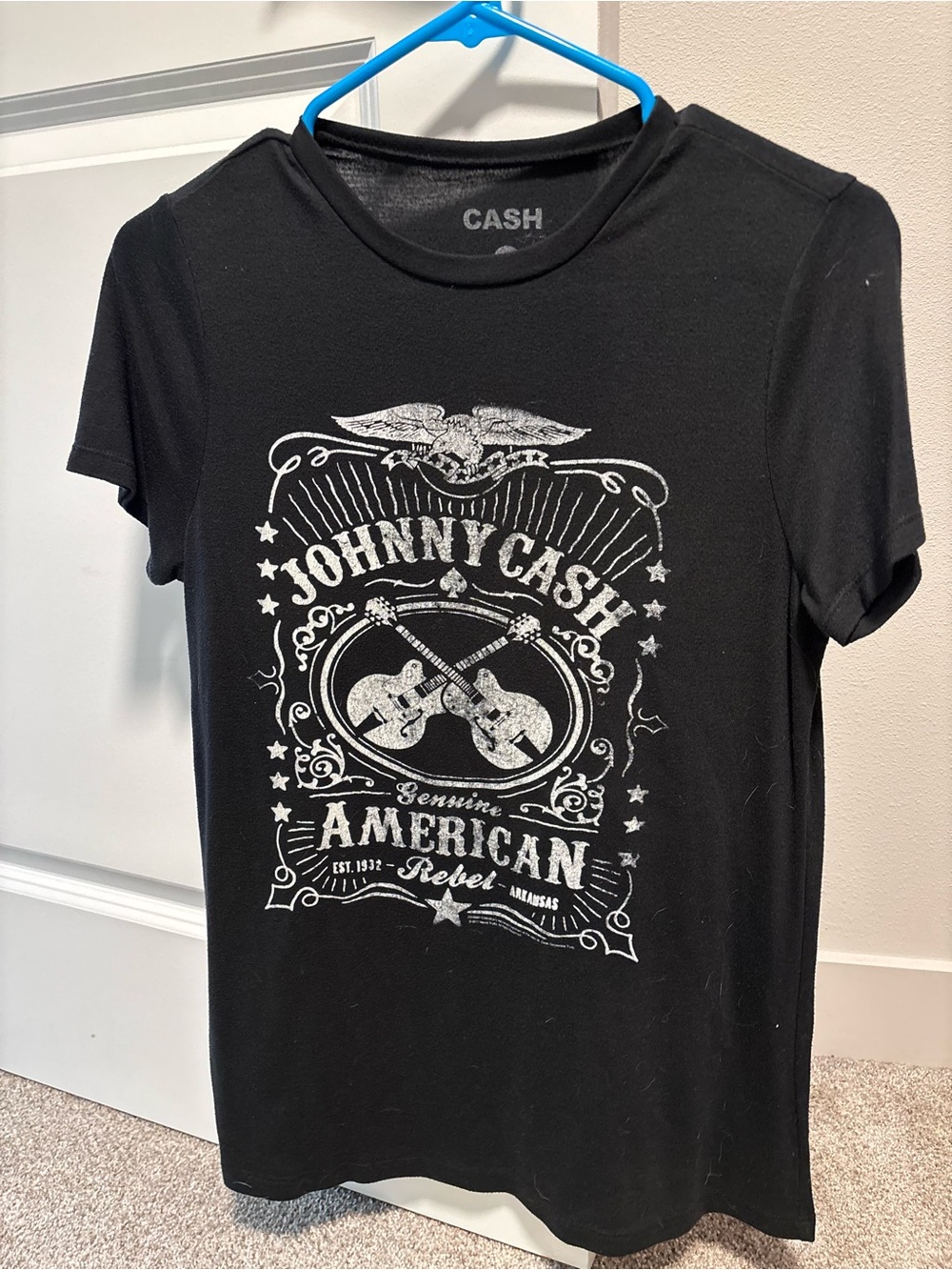 Johnny Cash Black Graphic Tee - Women’s Shirt
